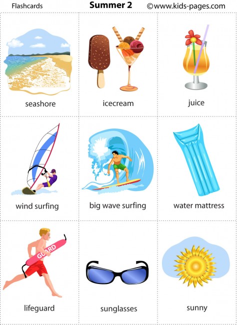 Summer 2 flashcard